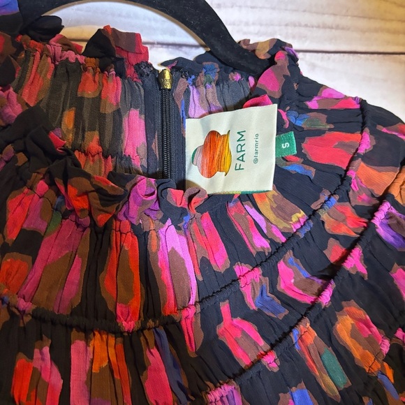 Farm Rio iridescent Leopard Elegant Multicolor Women's Dress Small NWOT - Picture 7 of 8